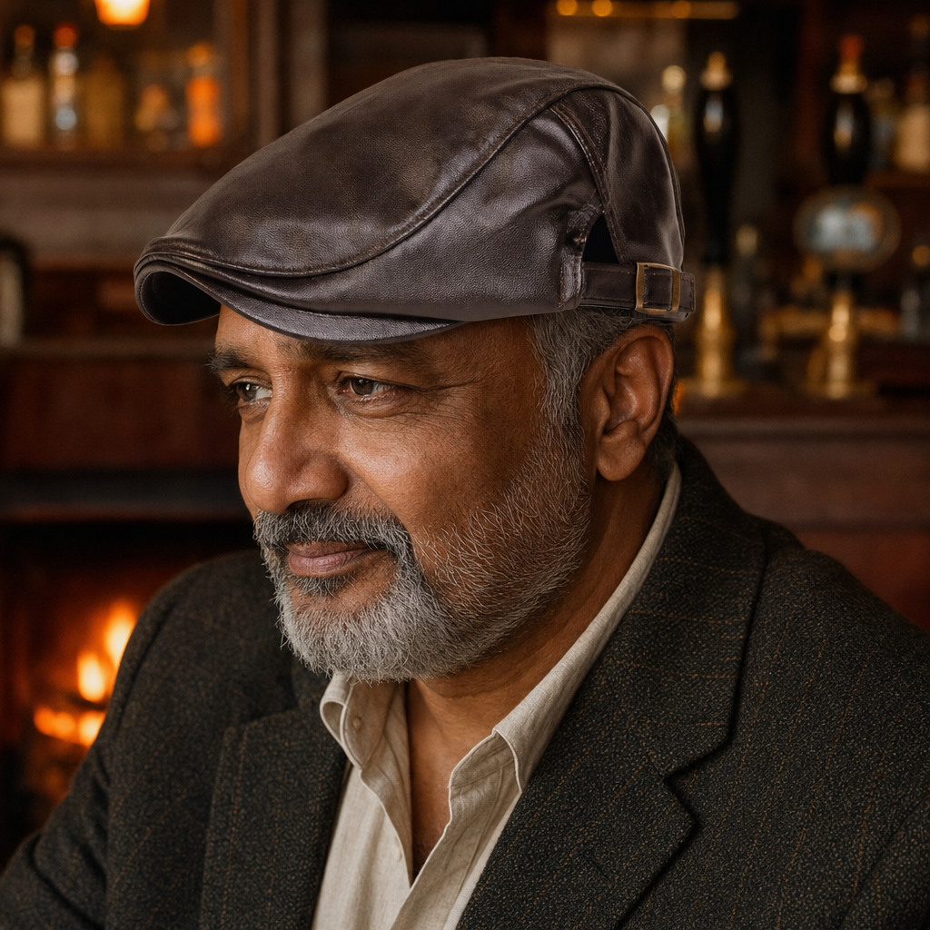 Leather Driver Cap — HAWICK