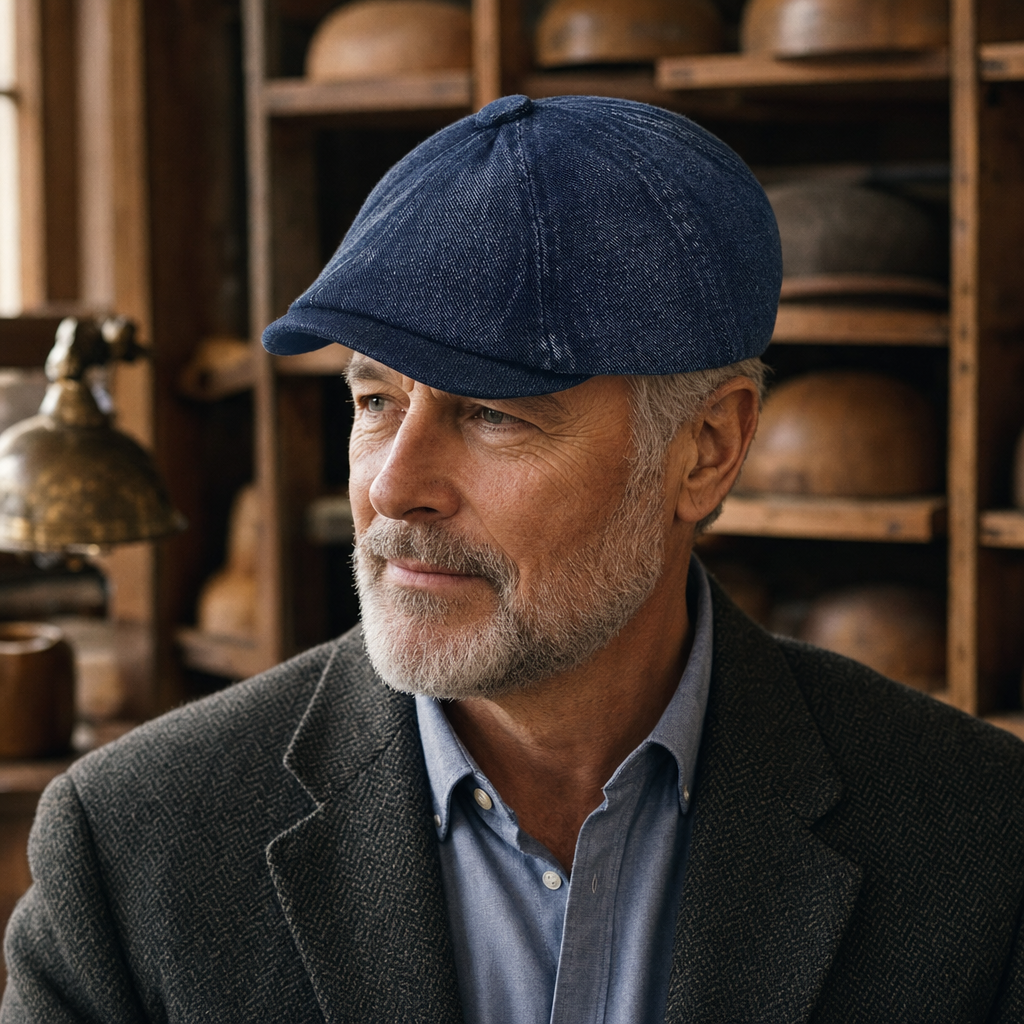 Denim Newsboy Cap — KELSO