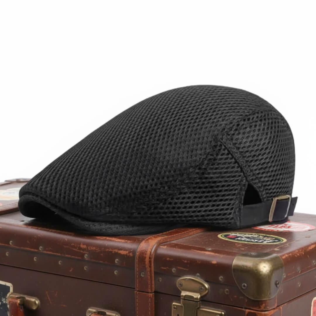 Mesh Acrylic Flat Cap | YELLOW