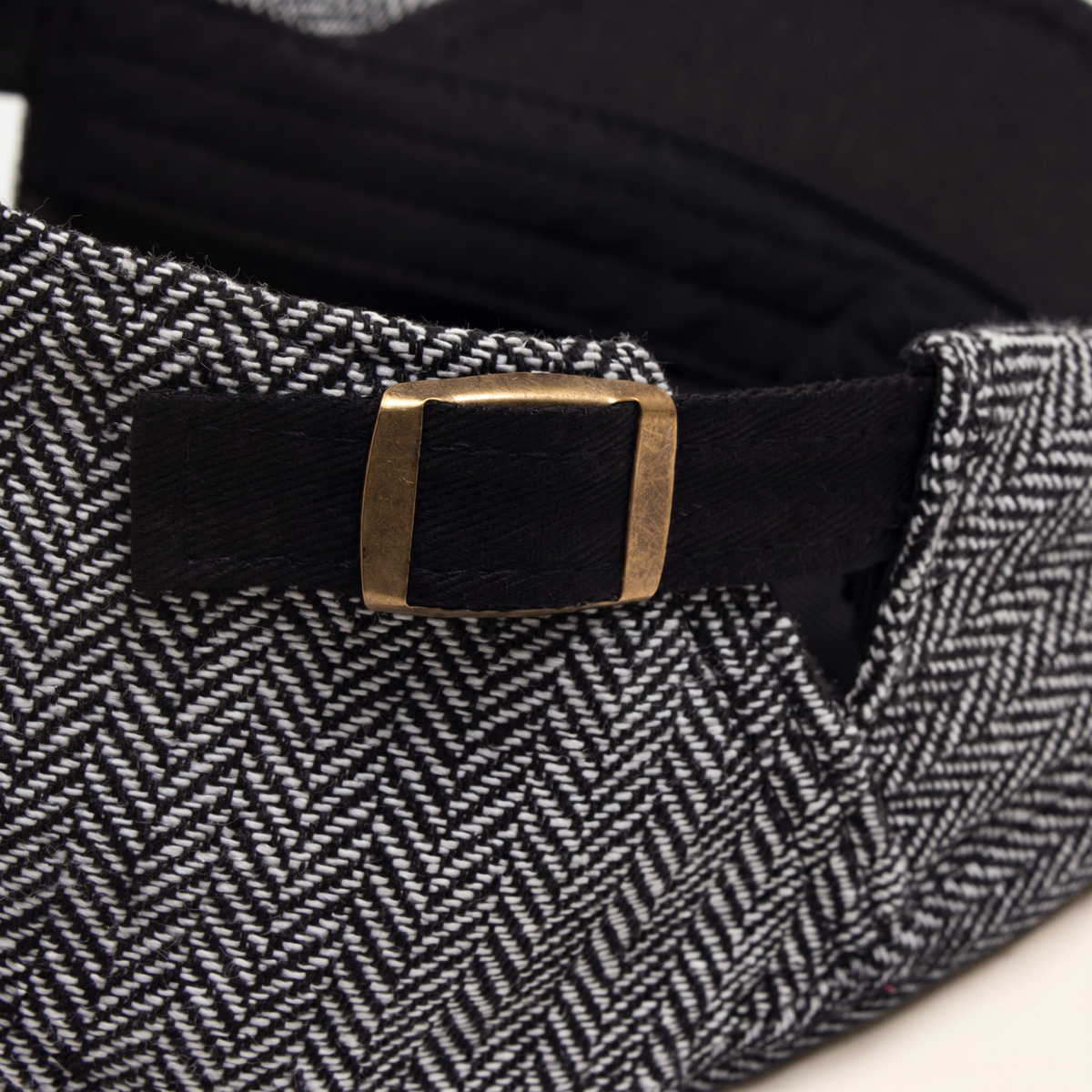 Herringbone Wool Driver Cap — CLAPHAM