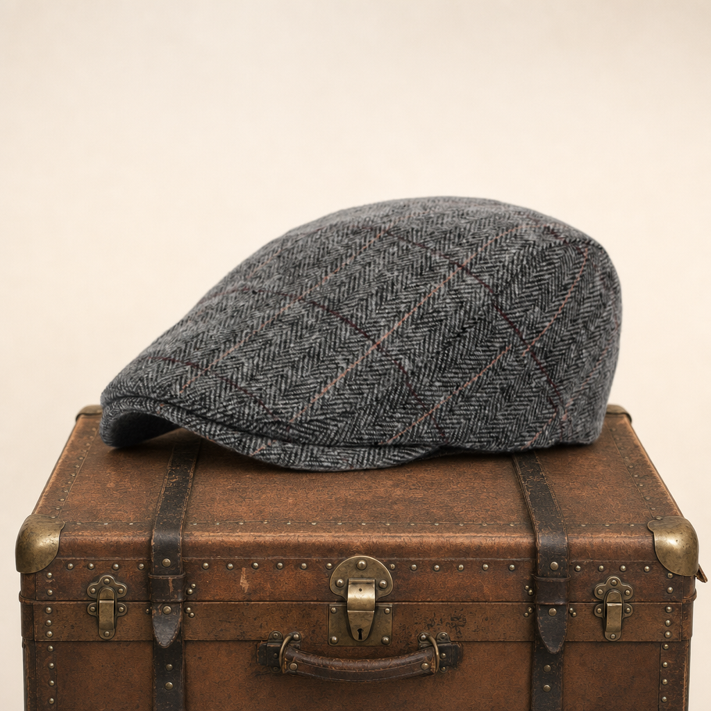 Pinstripe Herringbone Cap — APPLEBY