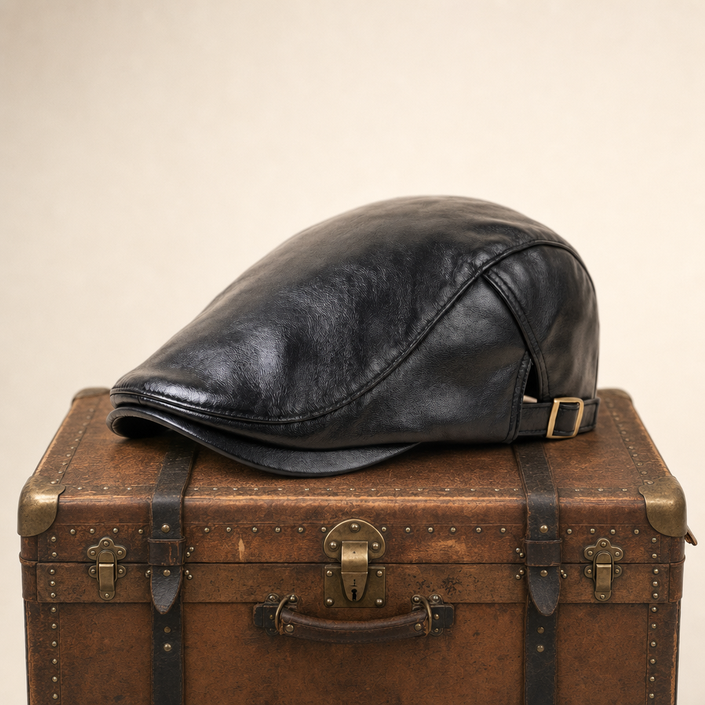Leather Driver Cap — BURNLEY