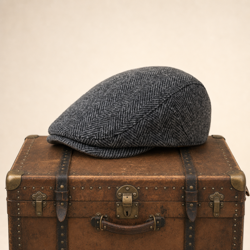 Herringbone Wool Cap — INGLETON