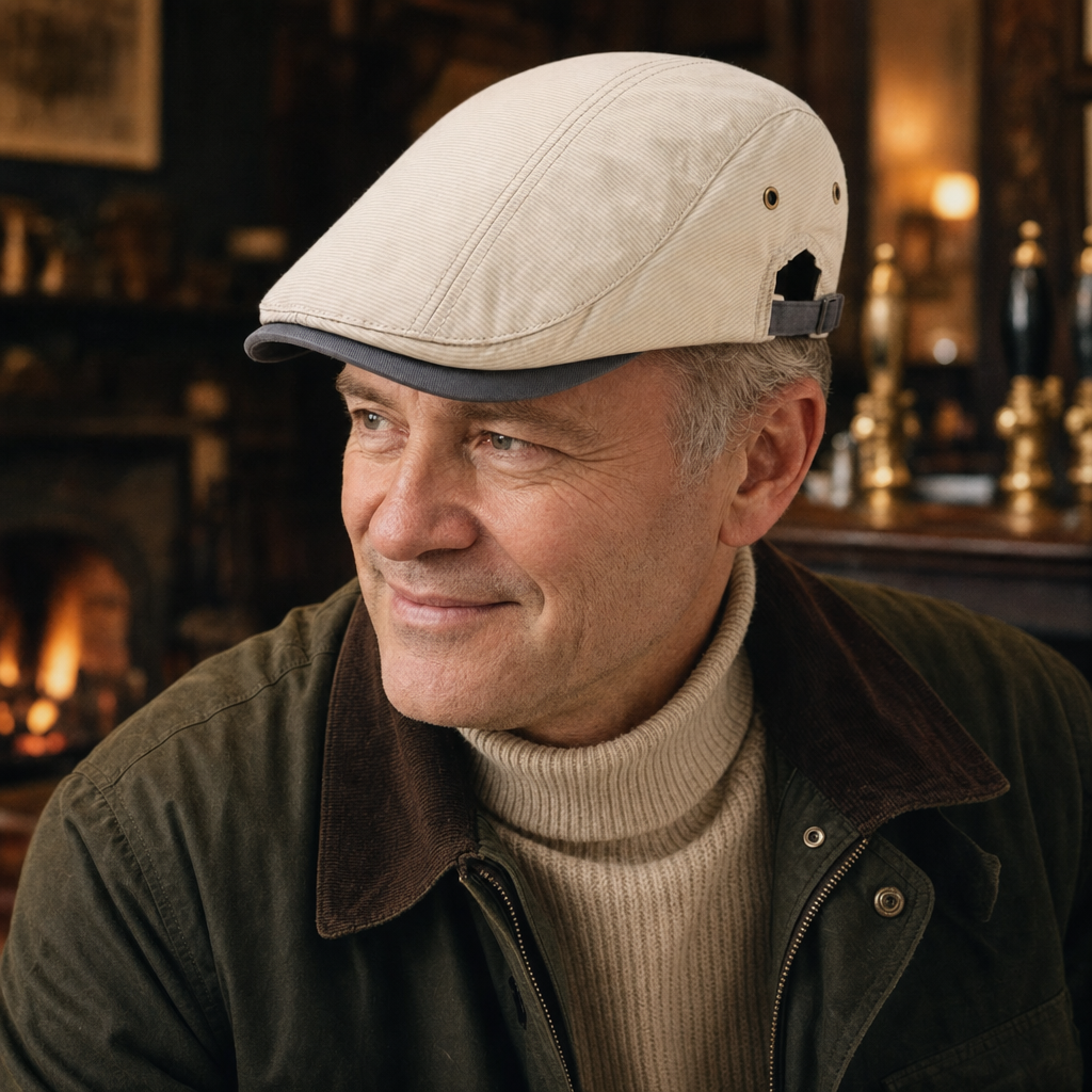 Pinstripe Cotton Cap — MARSDEN