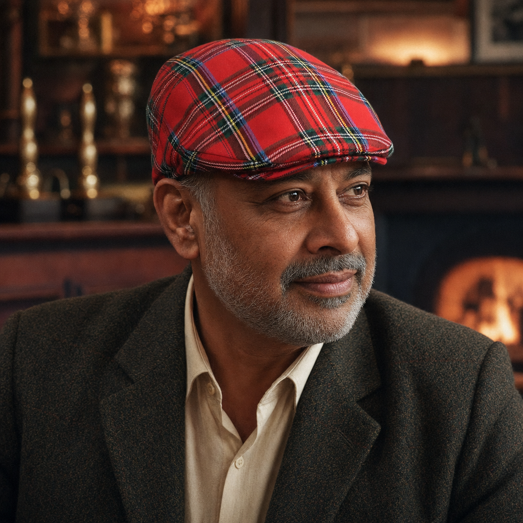 Festive Plaid Cap — DUNKELD