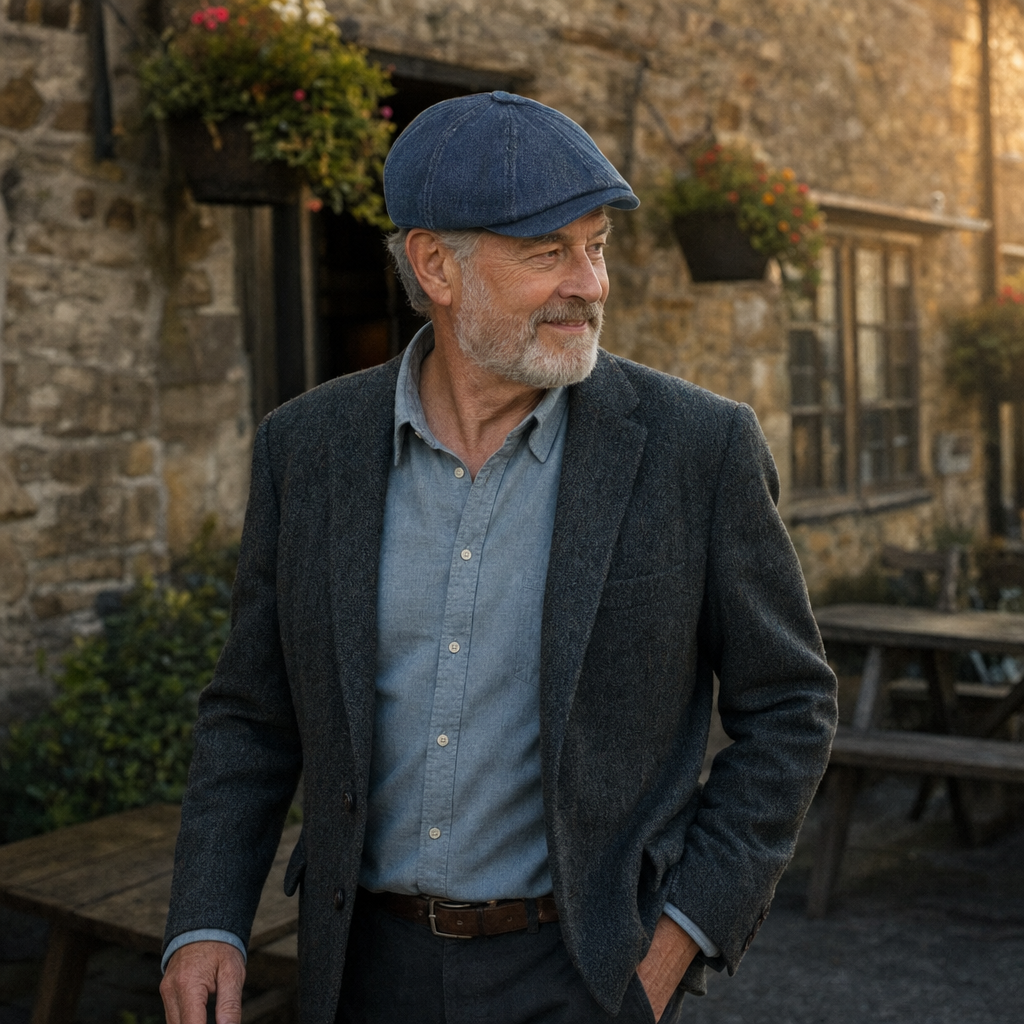 Denim Newsboy Cap — KELSO