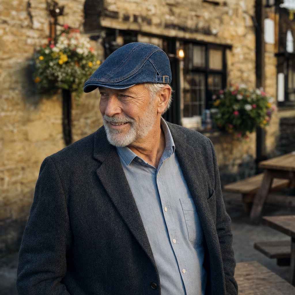 Denim Stitch Cap — HOLMFIRTH