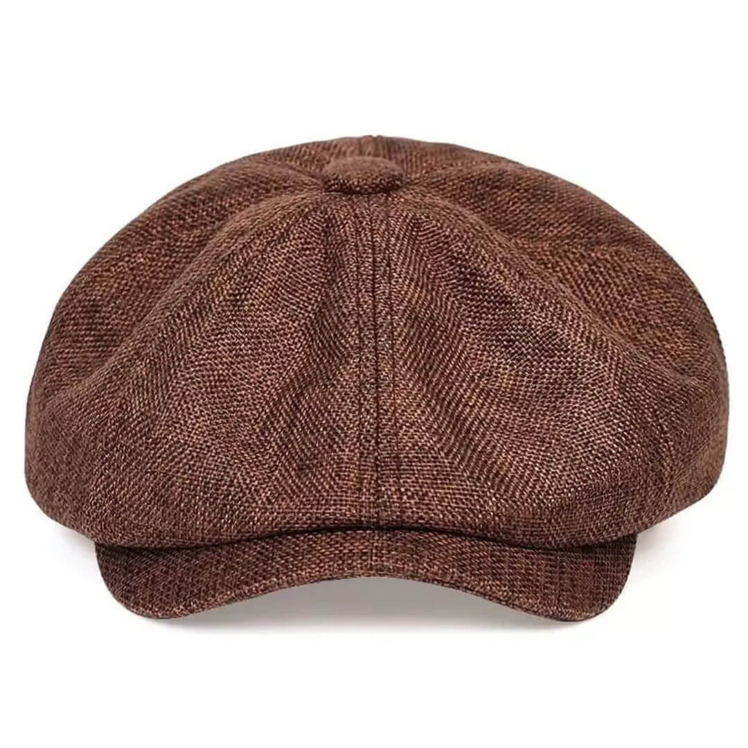 Textured Cotton Newsboy Cap - PHOENIX