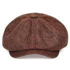 Textured Cotton Newsboy Cap - PHOENIX 8
