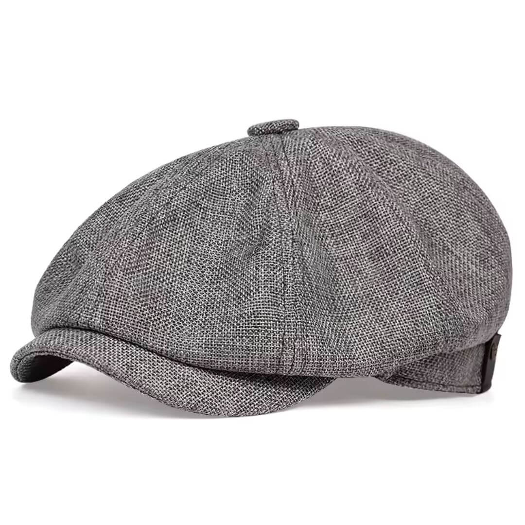 Textured Cotton Newsboy Cap - PHOENIX