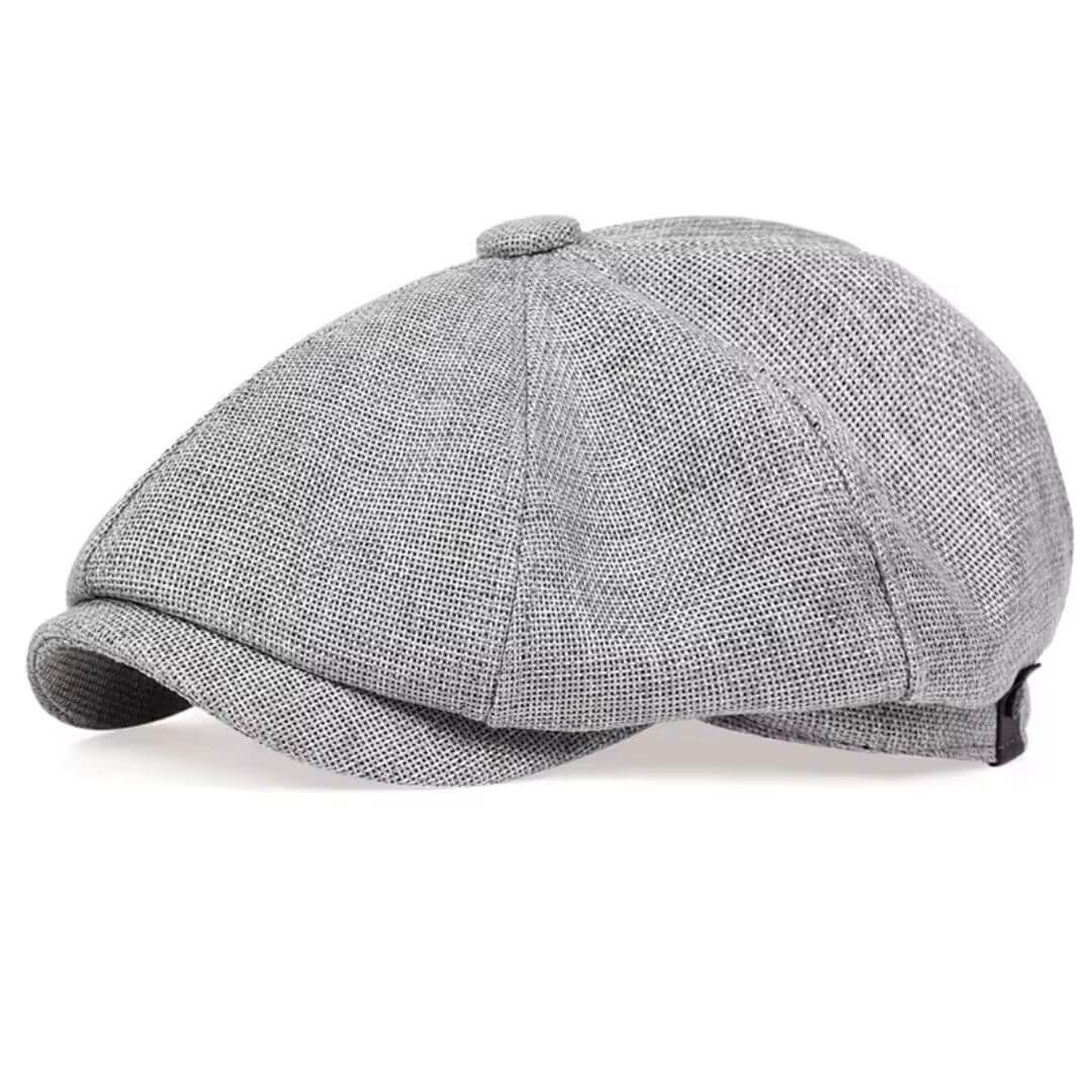 Textured Cotton Newsboy Cap - PHOENIX