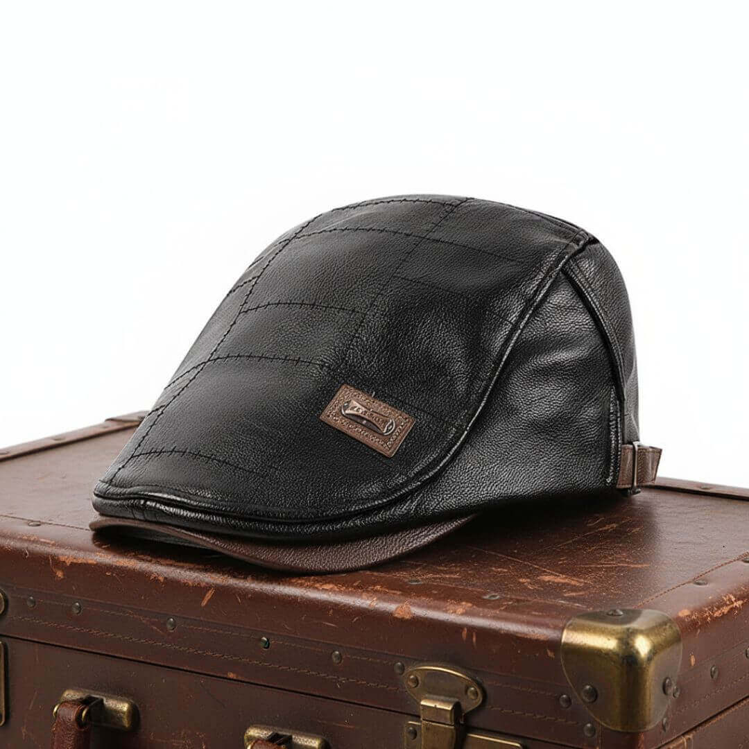 Vegan Leather Flat Cap | COLUMBUS