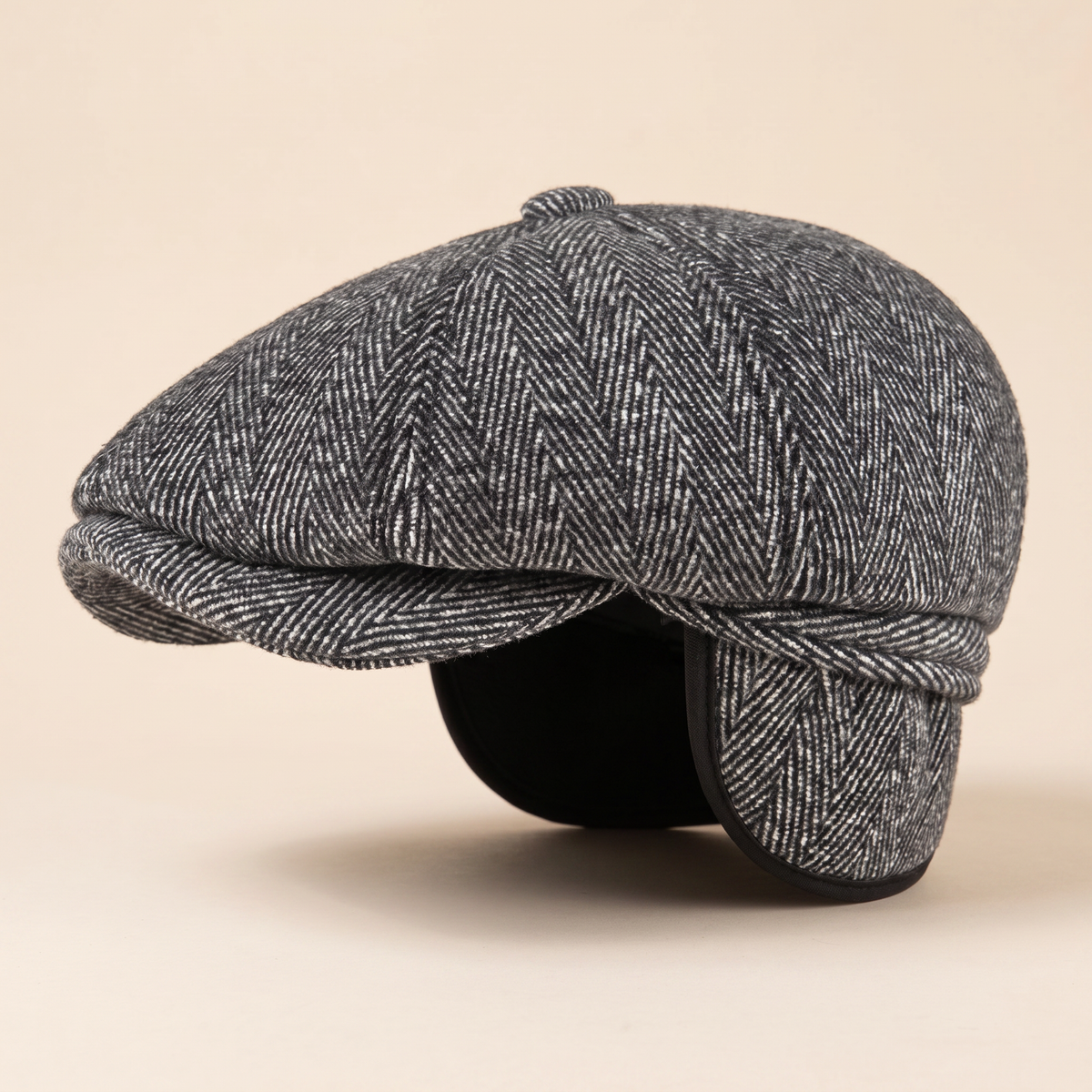 Herringbone Earflap Cap — HEXHAM