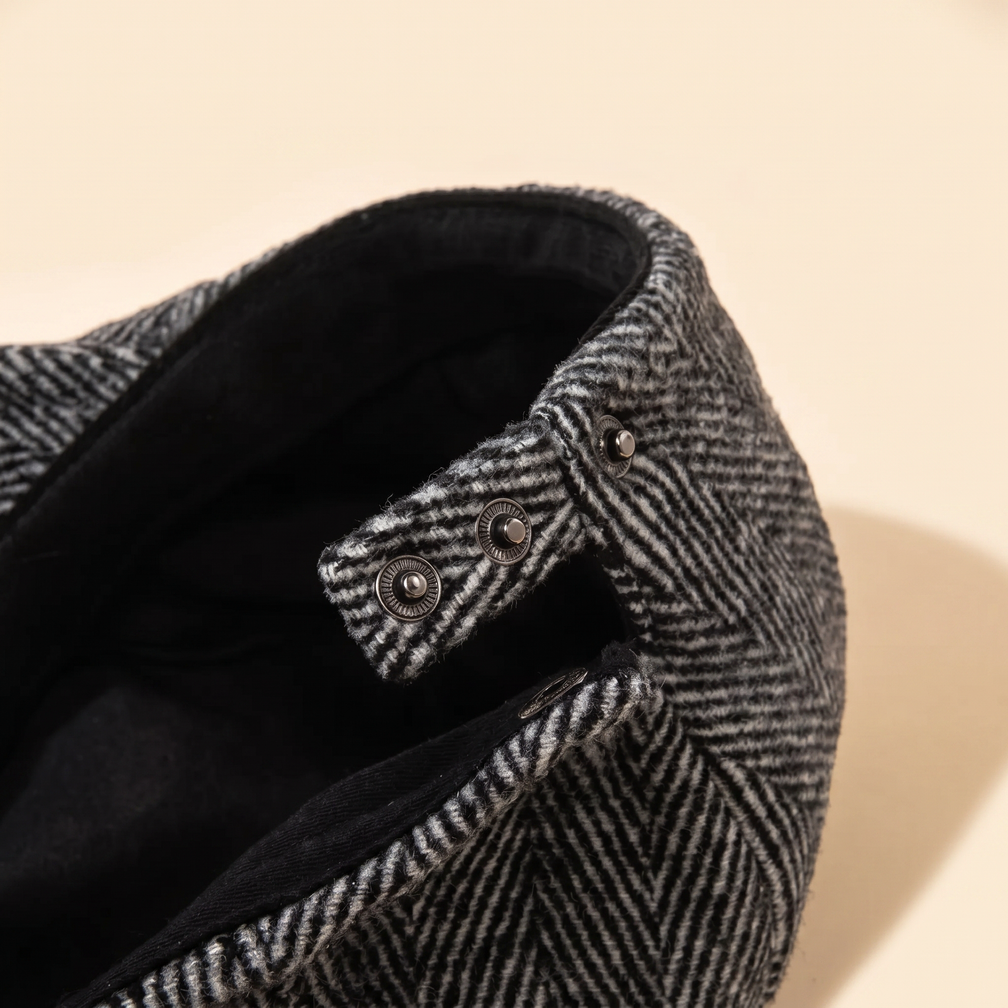 Herringbone Wool Cap — INGLETON