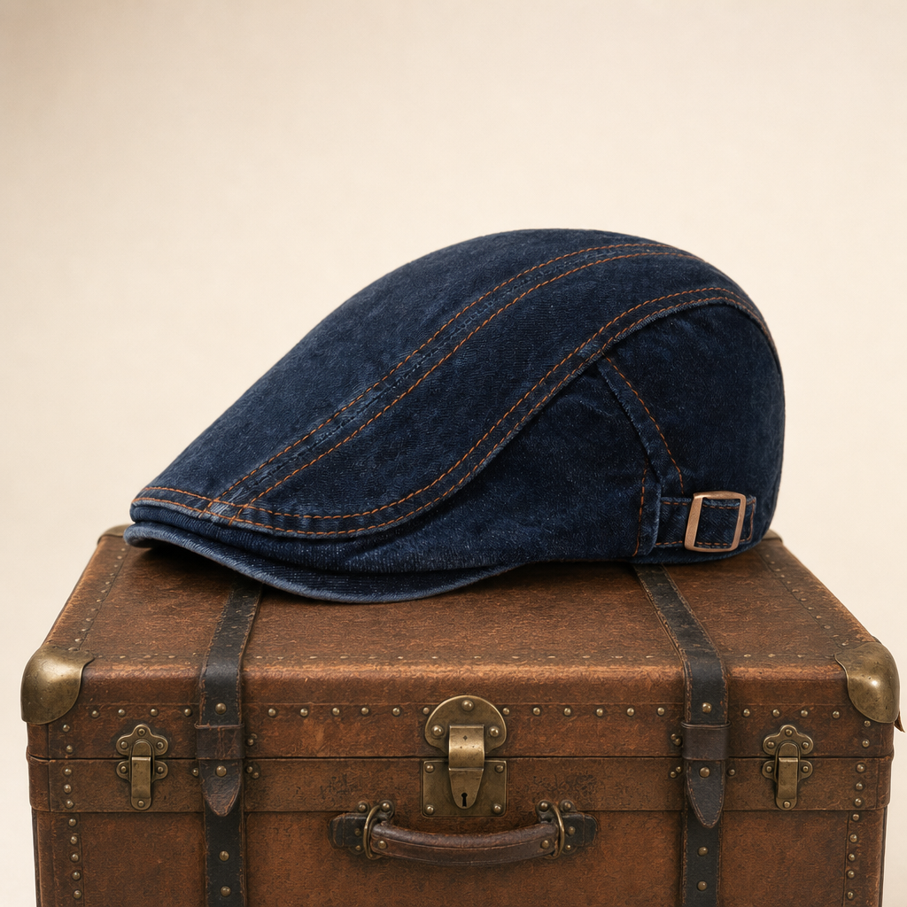 Denim Stitch Cap — HOLMFIRTH