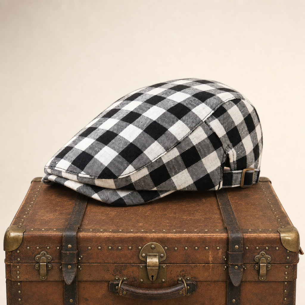Wool Herringbone Flat Cap — KENDAL