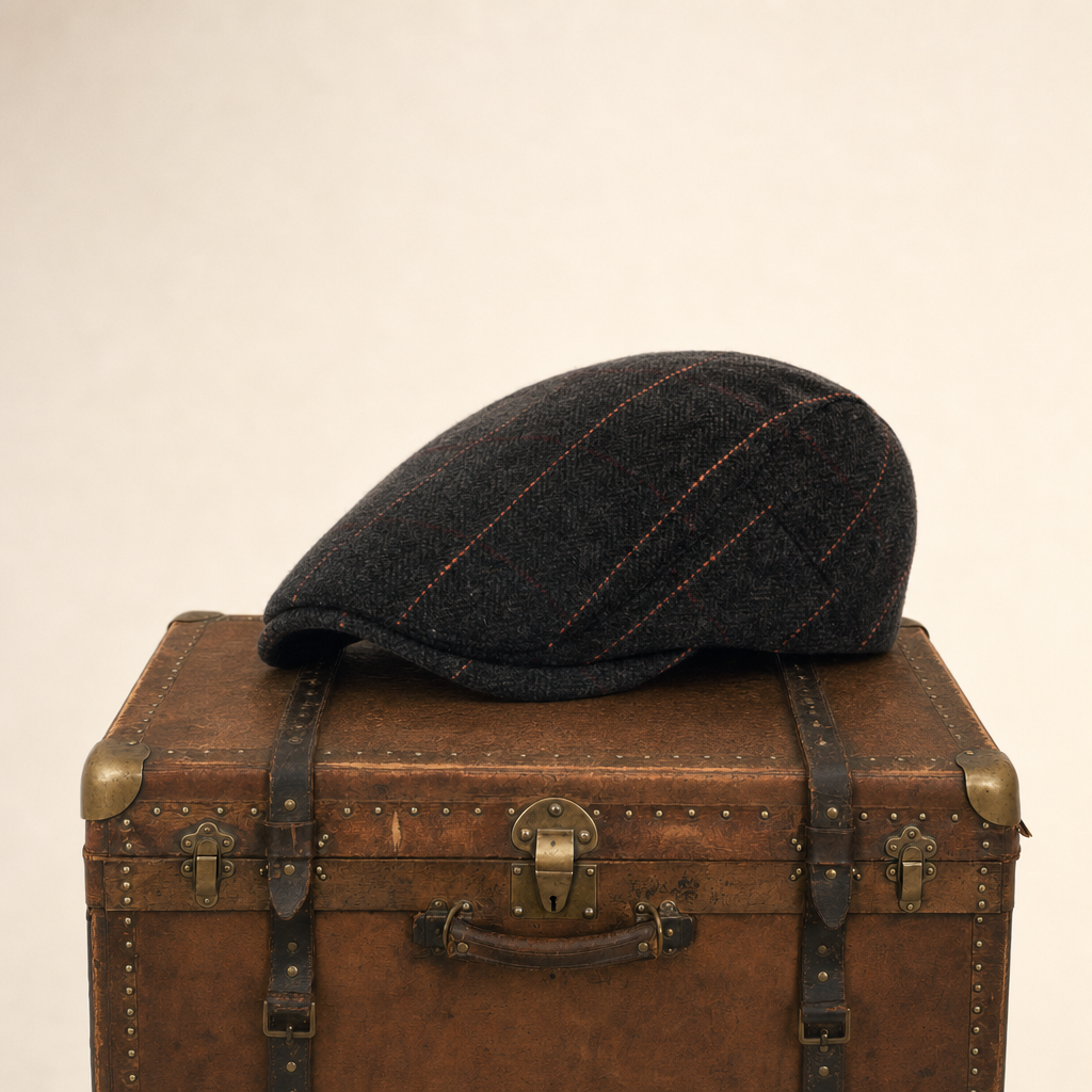 Pinstripe Herringbone Cap — APPLEBY