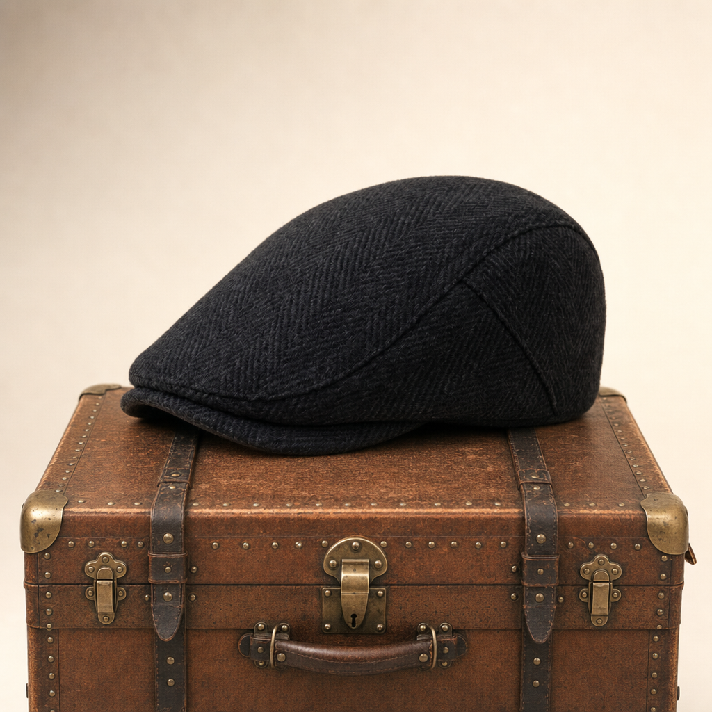 Herringbone Wool Cap — INGLETON