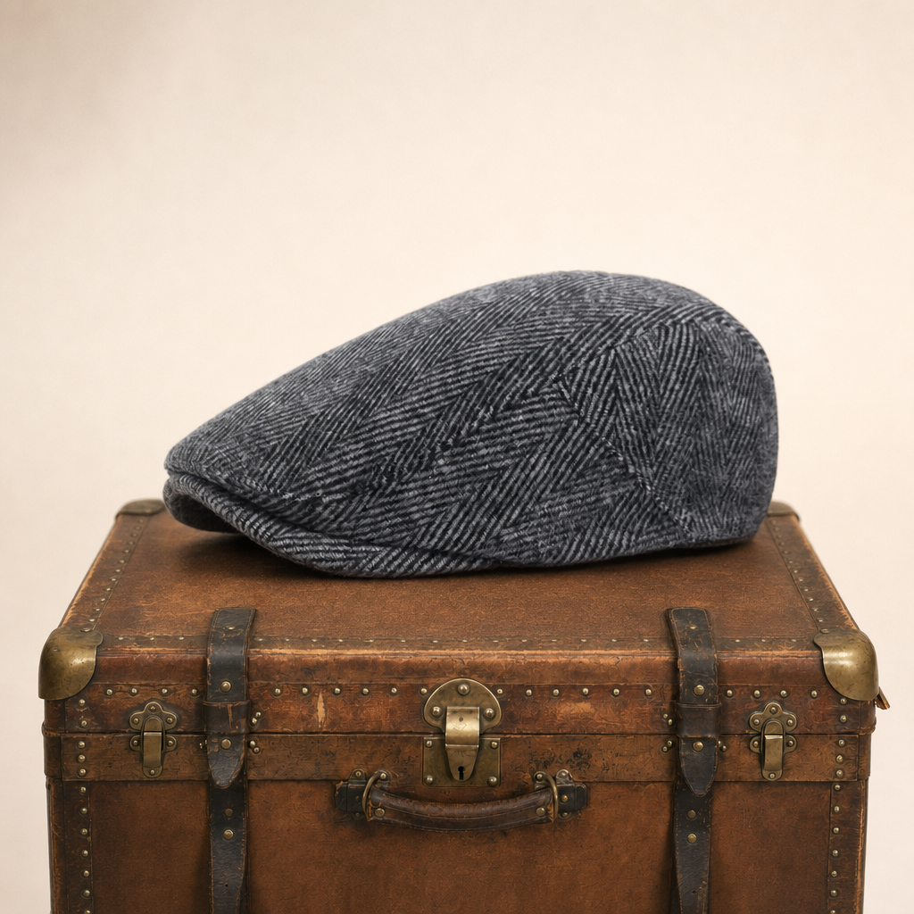Herringbone Wool Cap — MOFFAT