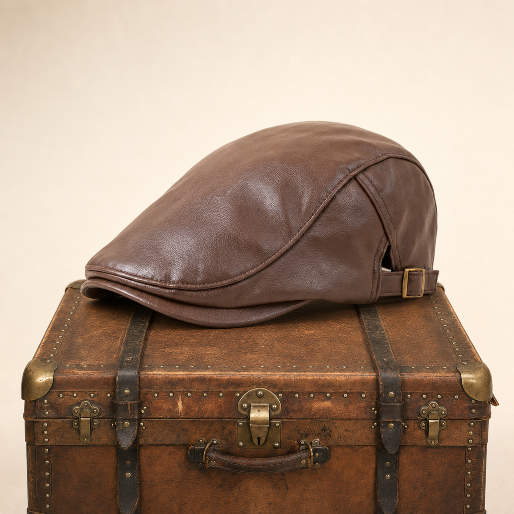 Leather Driver Cap — BURNLEY