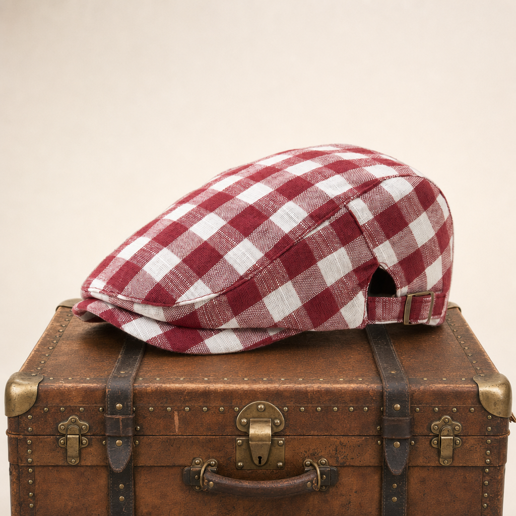Wool Herringbone Flat Cap — KENDAL