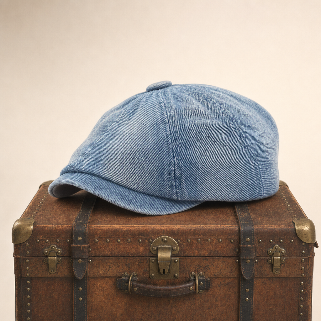Denim Newsboy Cap — KELSO