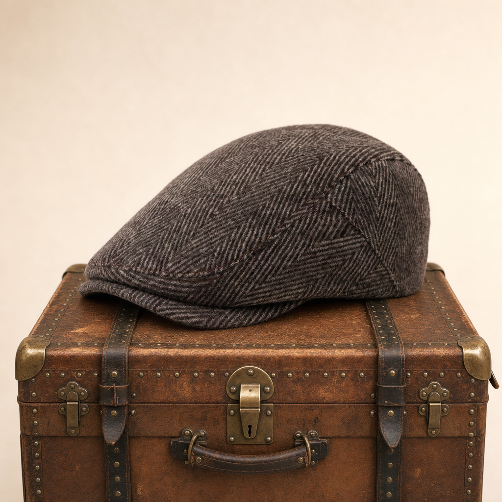 Herringbone Wool Cap — INGLETON