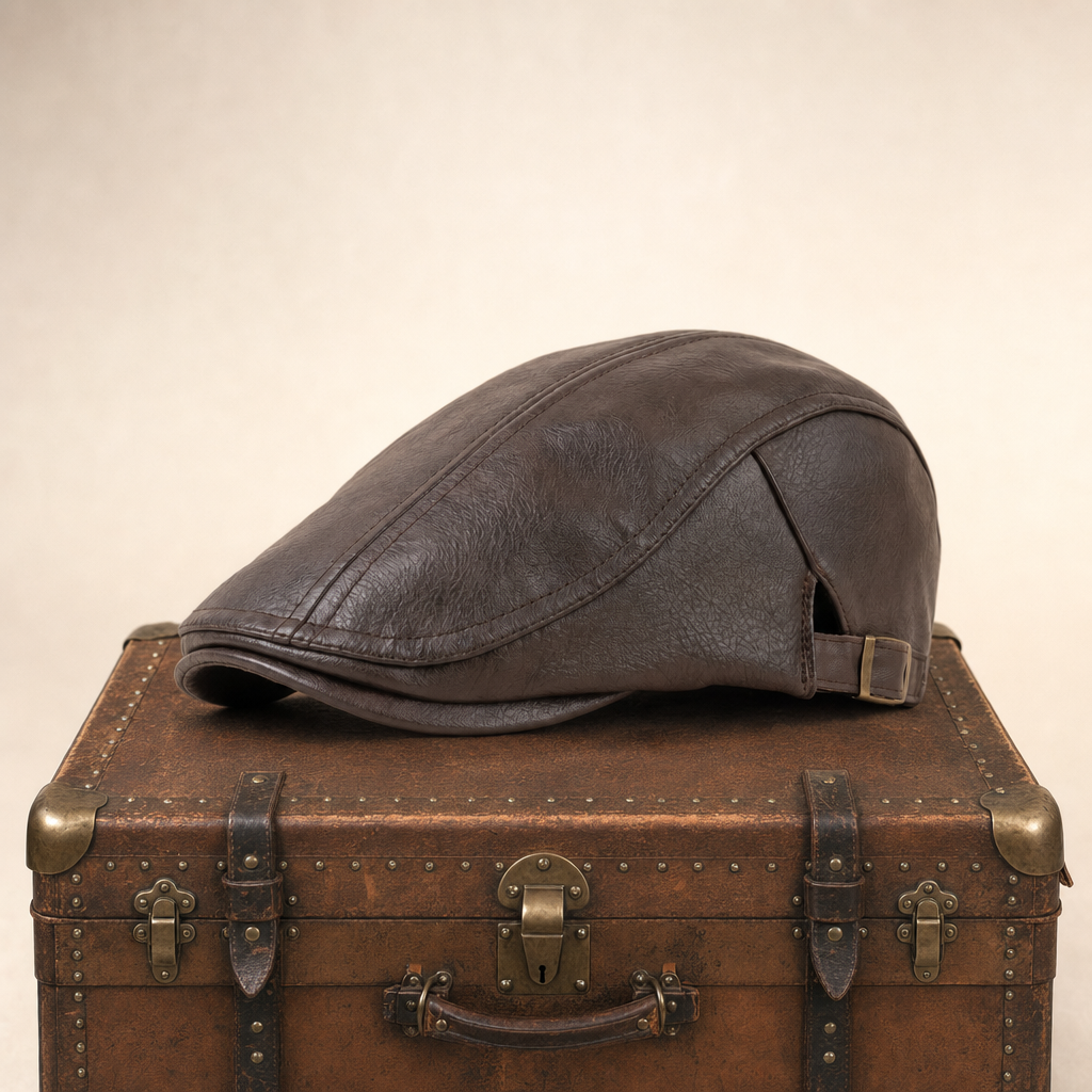 Heritage Leather Cap — SEDBERGH